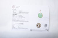18.94 Ct Oval Cabochon Natural Beryl Emerald 14K Gold Pendant