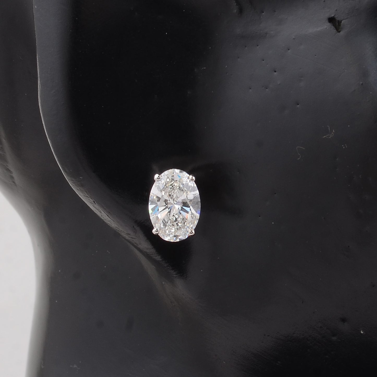 3.03 Carats Lab Grown Diamond 14K Gold Earrings