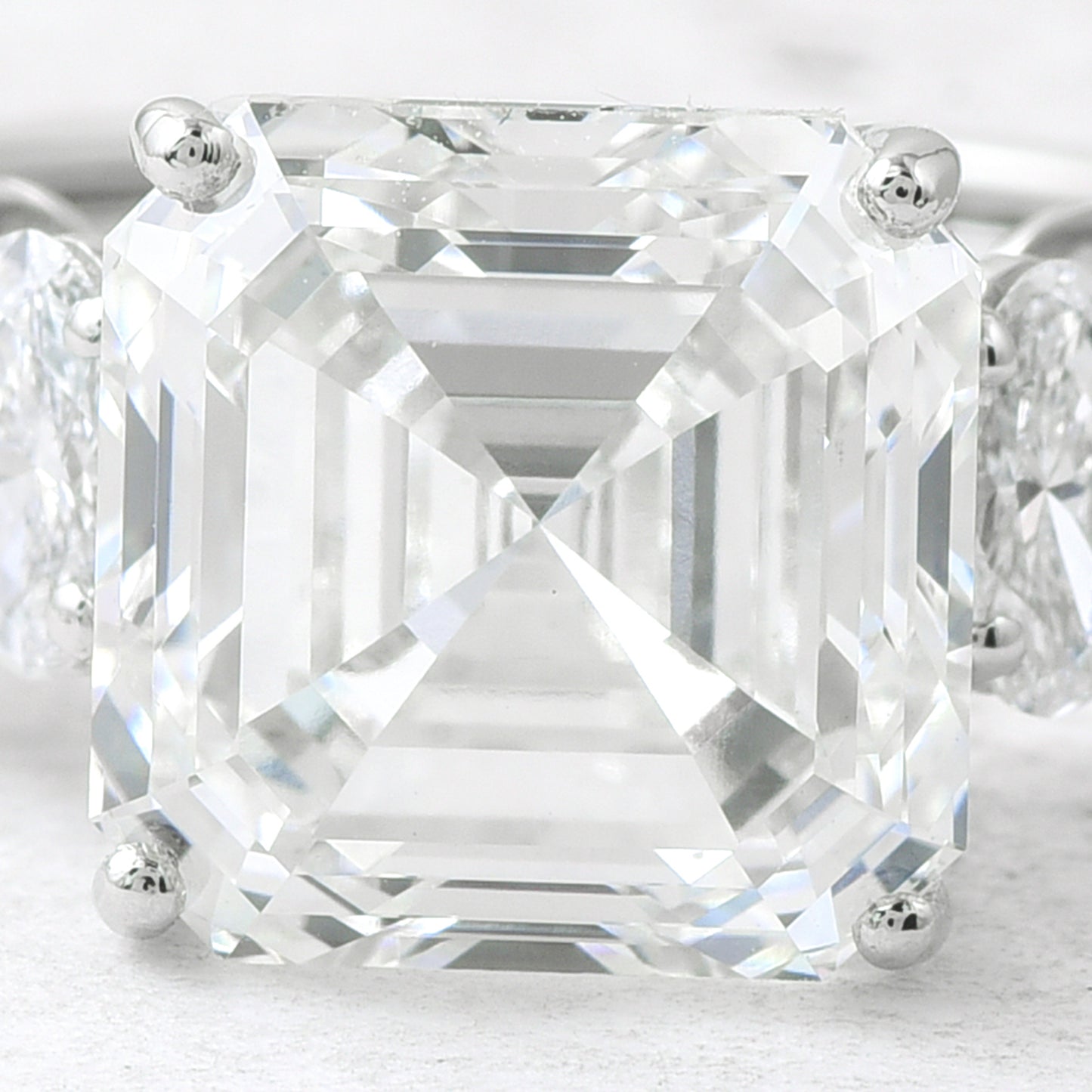 6.15 Ct Asscher Lab Grown Diamond 950 Platinum Ring