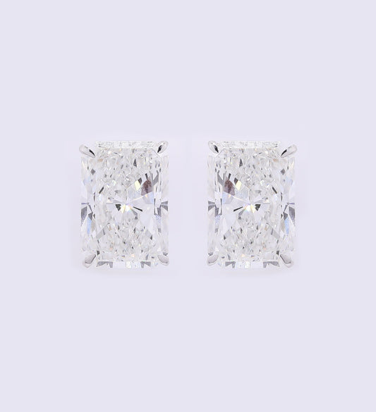 3.71 Carats Lab Grown Diamond 14K Gold Earrings