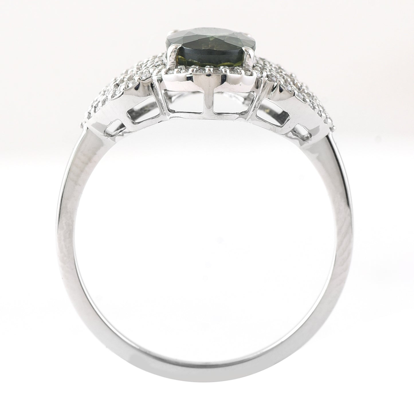 2.28 Ct Oval Mixed Cut Natural Bi-Coloured Sapphire 950 Platinum Ring