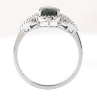 2.28 Ct Oval Mixed Cut Natural Bi-Coloured Sapphire 950 Platinum Ring