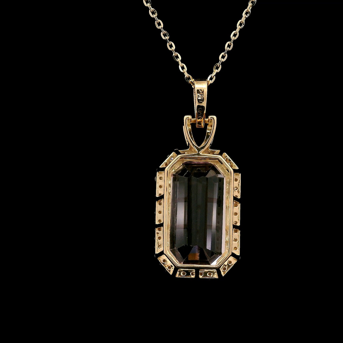 7.69 Ct Octagon Kunzite 14K Gold Pendant