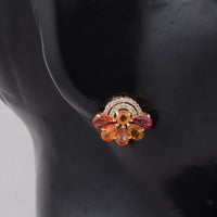 2.85 Ct Pear Multi Sapphire 14K Gold Earrings