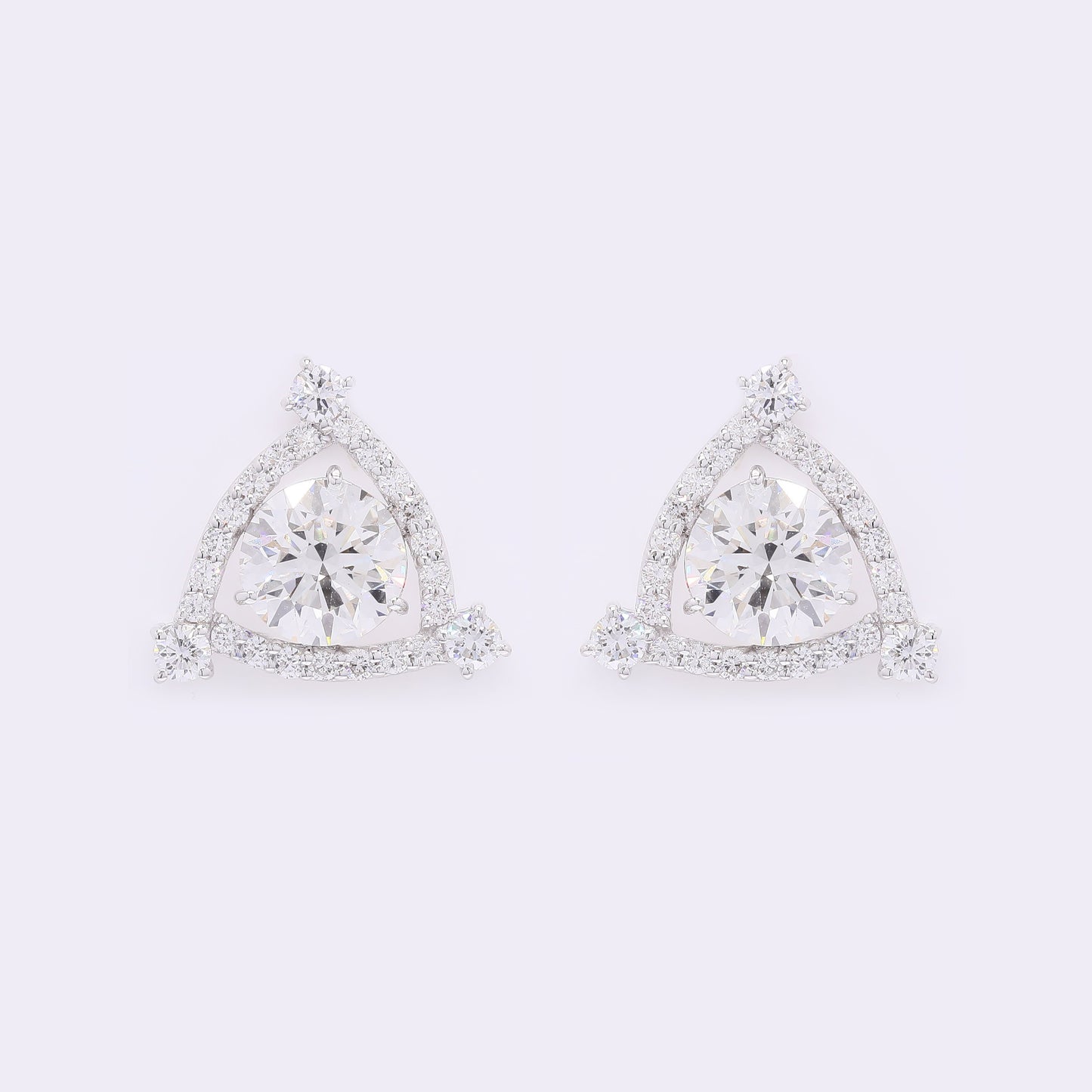 4.12 Carats Lab Grown Diamond 14K Gold Earrings