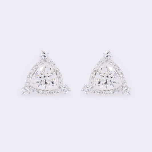 4.12 Carats Lab Grown Diamond 14K Gold Earrings
