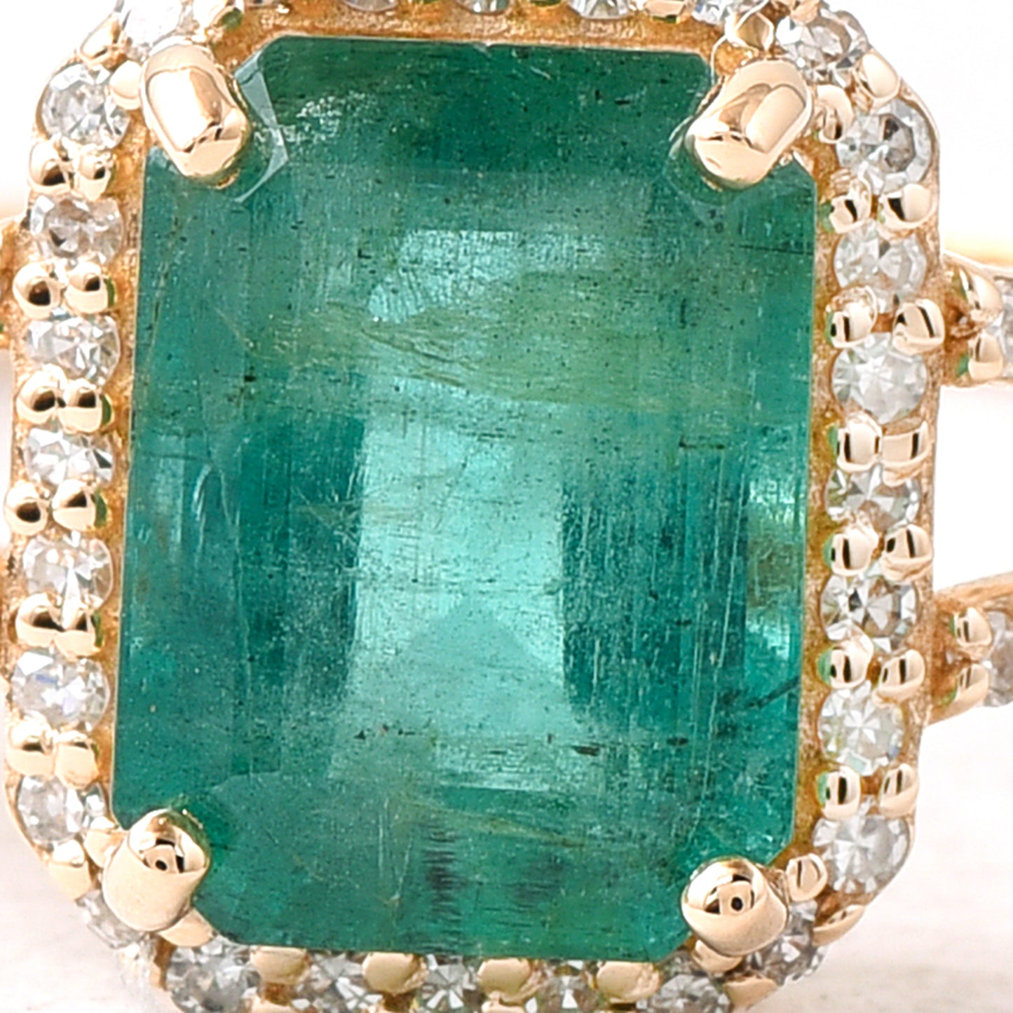 1.71 Ct Octagon Emerald 14K Gold Ring
