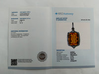 2.93 Ct Cushion Mixed Cut Natural Fire Opal 950 Platinum Pendant