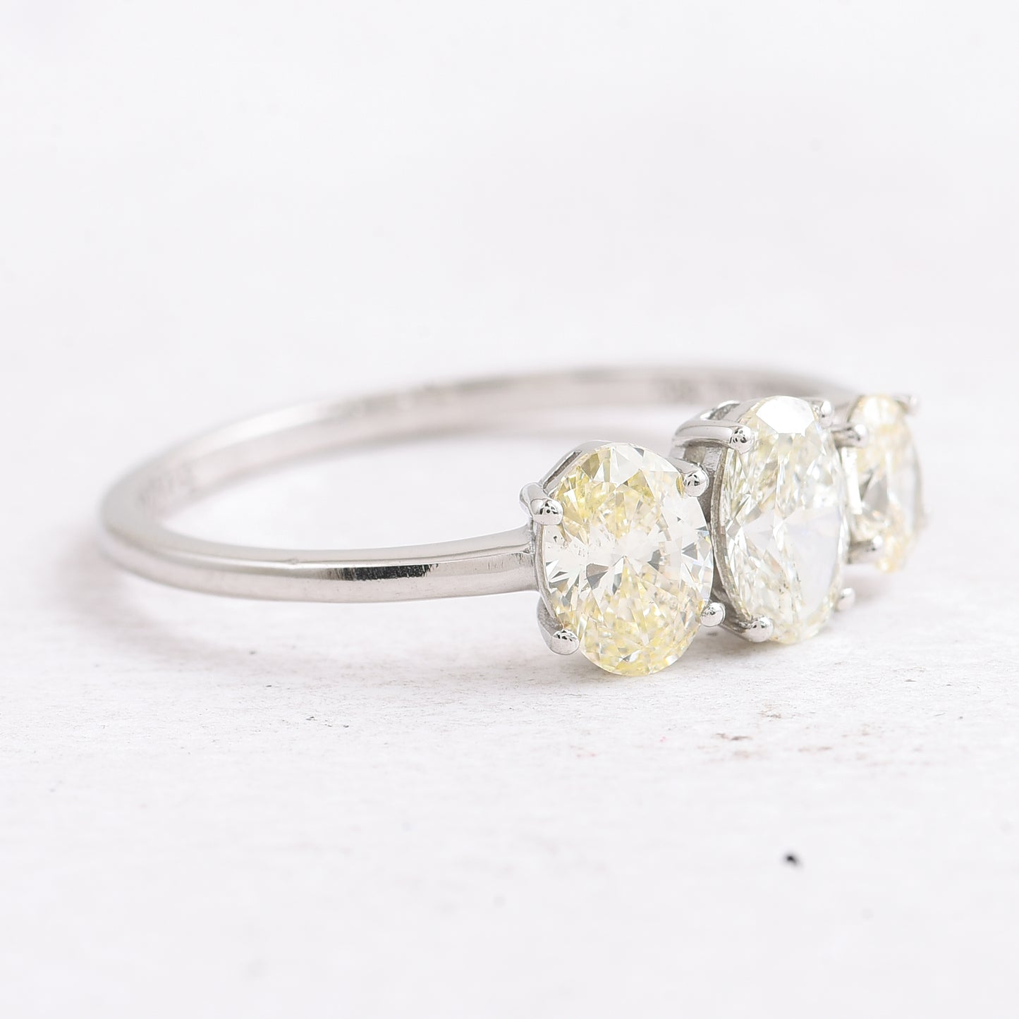 1.07 Ct Oval Diamond 950 Platinum Ring