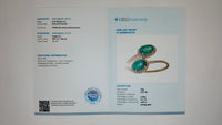0.98 Ct Oval Mixed Cut Natural Emerald 14K Gold Ring