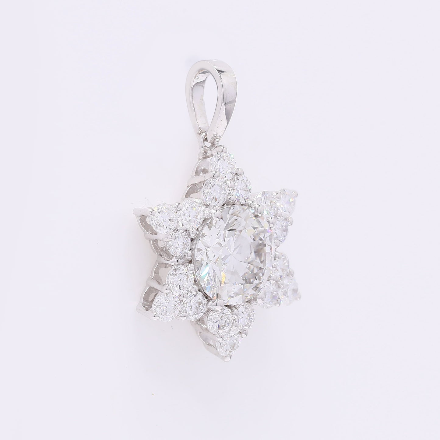 2.42 Carats Lab Grown Diamond 14K Gold Pendant