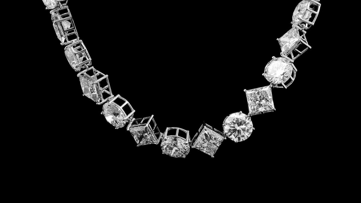 67.76 Carats Lab Grown Diamond 14K Gold Necklace
