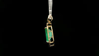 4.70 Ct Octagon Natural Emerald 14K Gold Pendant