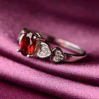 Garnet 925 Sterling Silver Ring