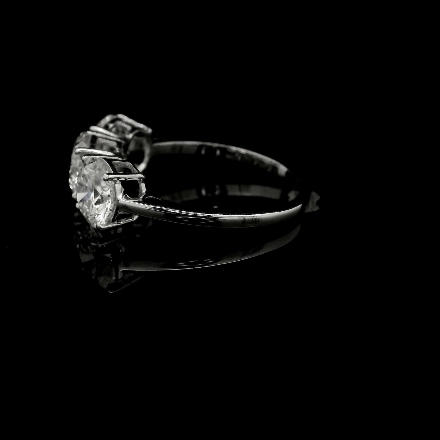 3.04 Ct Round Lab Grown Diamond 14K Gold Ring