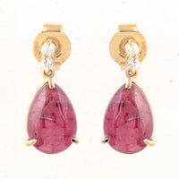 5.33 Ct Pear Tourmaline 14K Gold Earrings