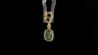 4.07 Ct Oval Mixed Cut Natural Corundum Sapphire 14K Gold Pendant