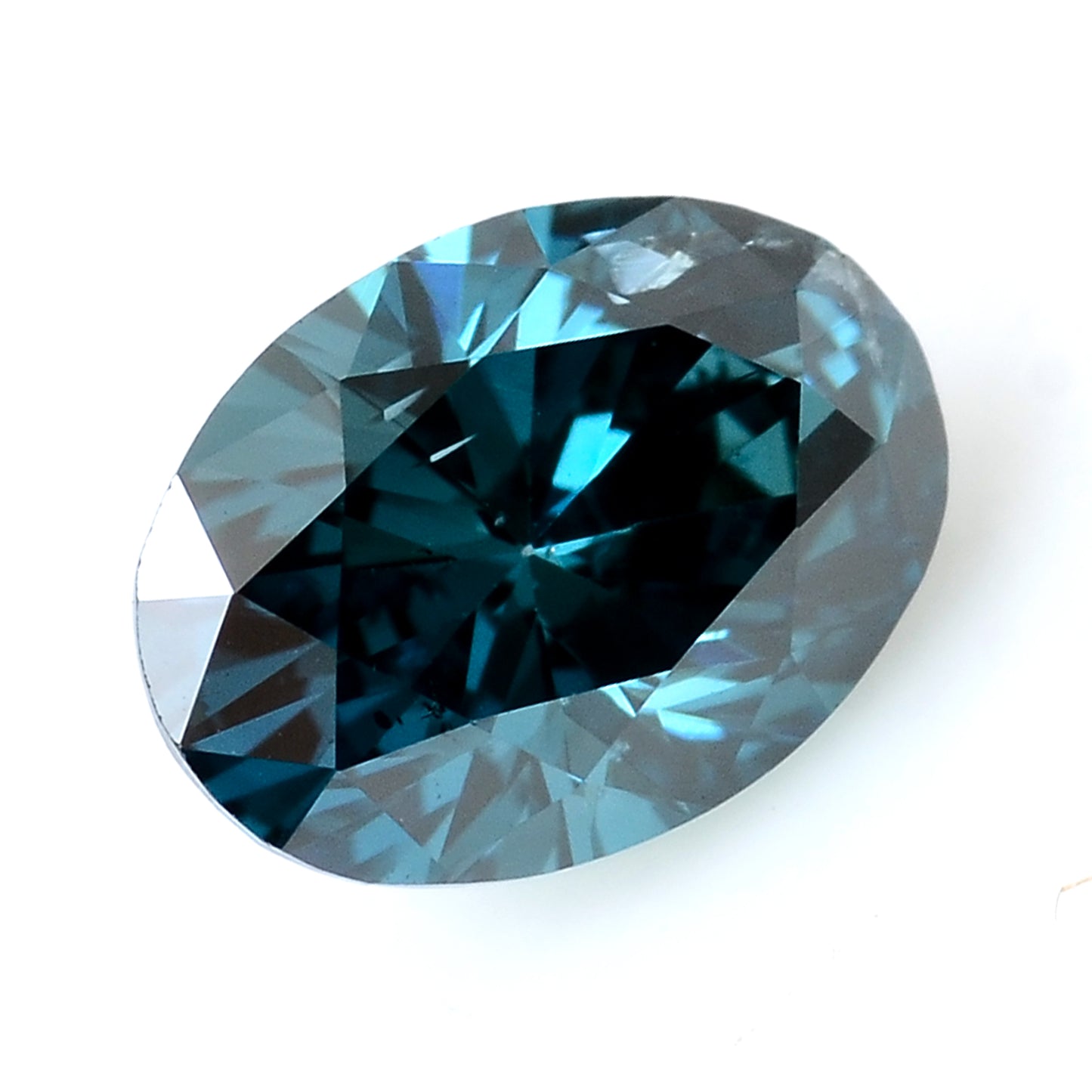 0.37 Carat Blue Diamond Oval Loose Gemstone