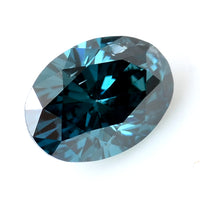 0.37 Carat Blue Diamond Oval Loose Gemstone