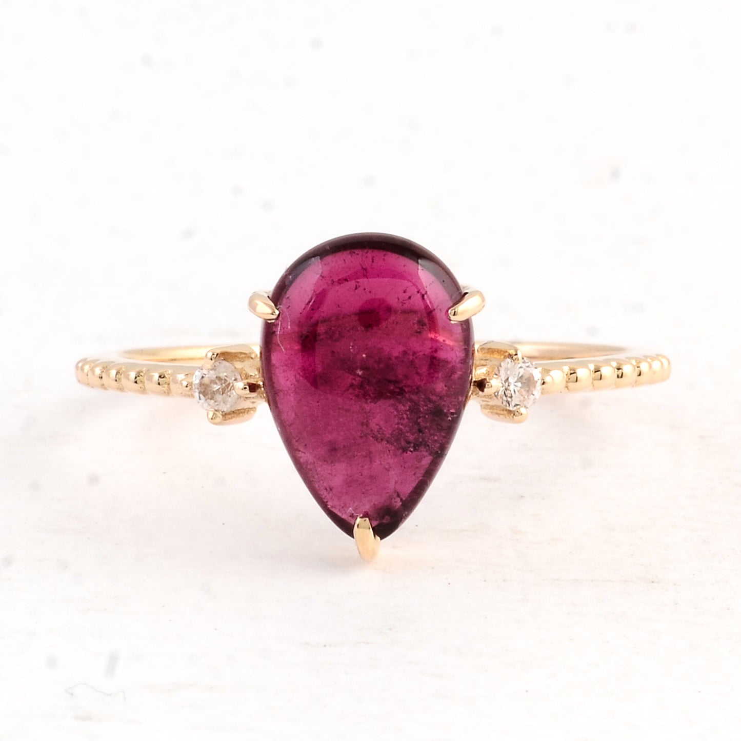 2.39 Ct Pear Tourmaline 14K Gold Ring