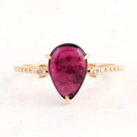 2.39 Ct Pear Tourmaline 14K Gold Ring