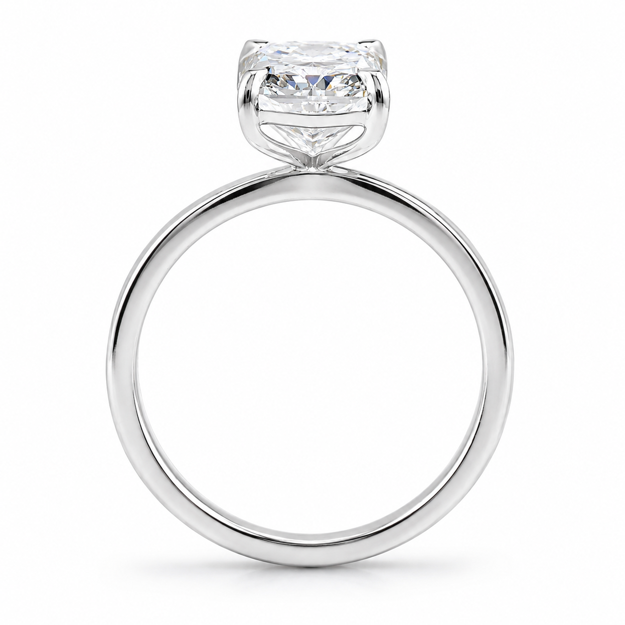 2.78 Ct Octagon Lab Grown Diamond 950 Platinum Ring