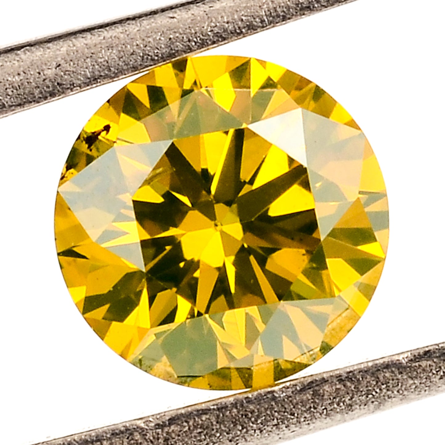 0.28 Yellow Diamond Round Loose Gemstone