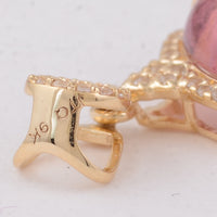 3.57 Ct Cushion Tourmaline 9K Gold Pendant