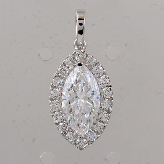 2.51 Carats Lab Grown Diamond 14K Gold Pendant