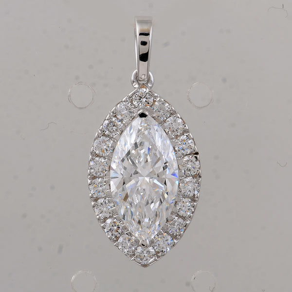 2.51 Carats Lab Grown Diamond 14K Gold Pendant