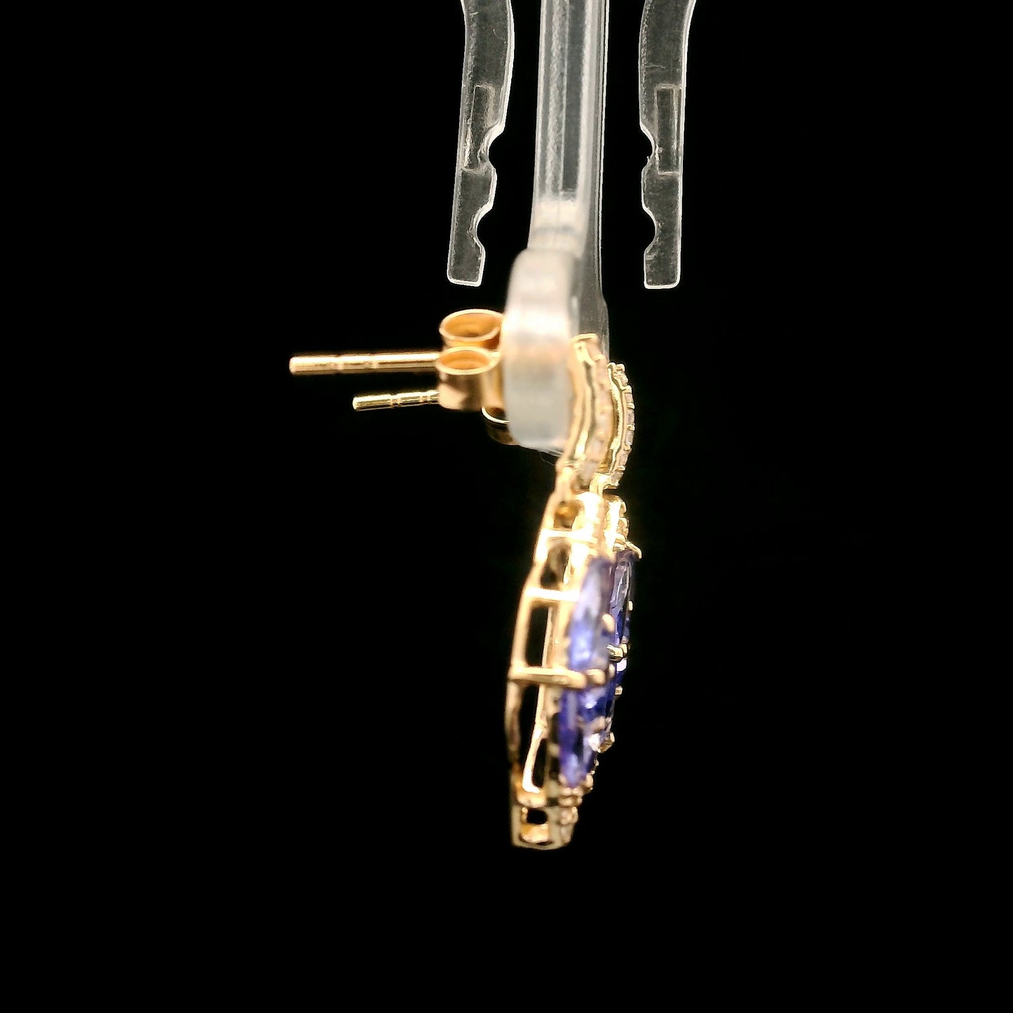 1.78 Ct Marquise Tanzanite 14K Gold Earrings