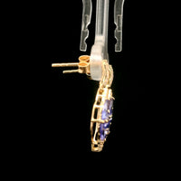 1.78 Ct Marquise Tanzanite 14K Gold Earrings