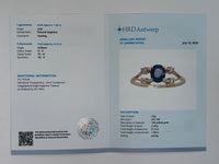 1.12 Ct Oval Natural Sapphire 14K Gold Ring