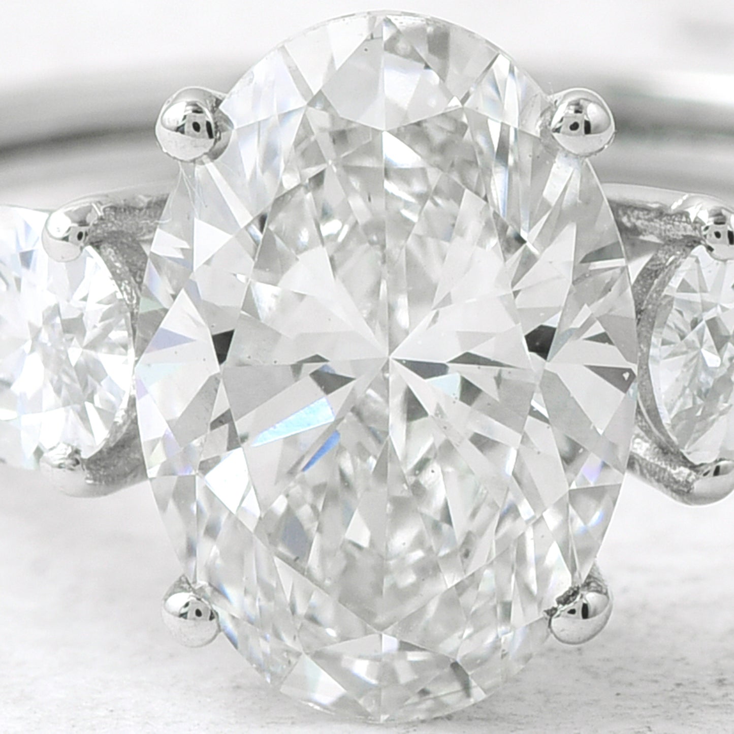 2.75 Ct Oval Lab Grown Diamond 950 Platinum Ring