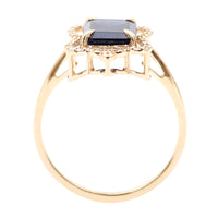 2.82 Ct Octagon Natural Sapphire 14K Gold Ring