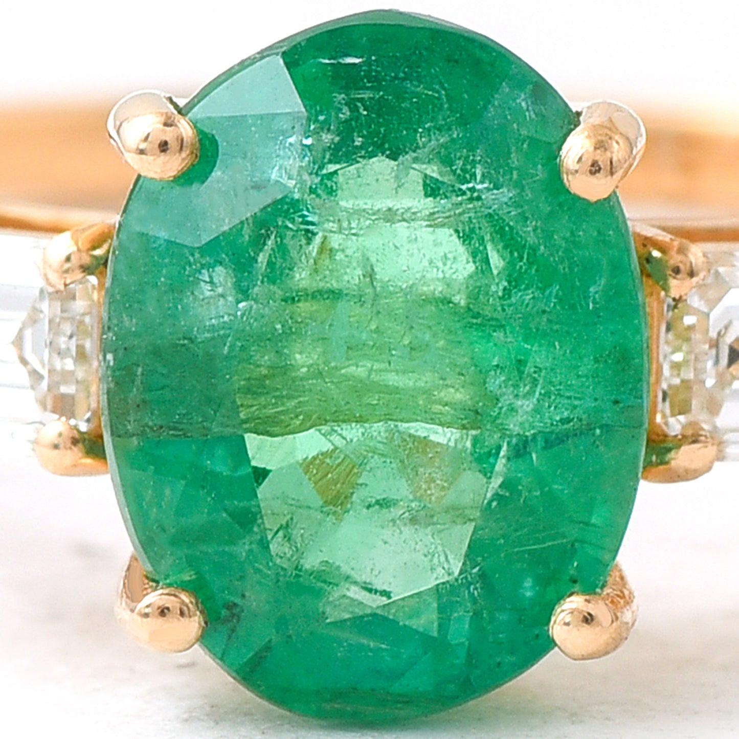 1.54 Ct Oval Emerald 14K Gold Ring