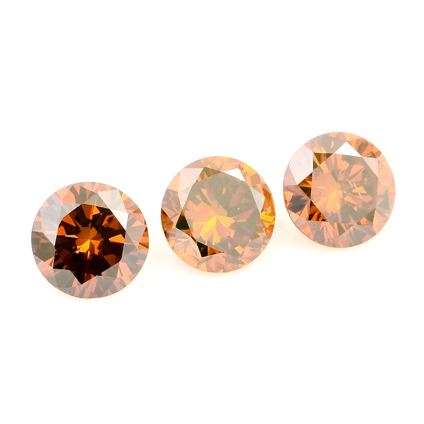 0.54 Red Diamond Round Loose Gemstone
