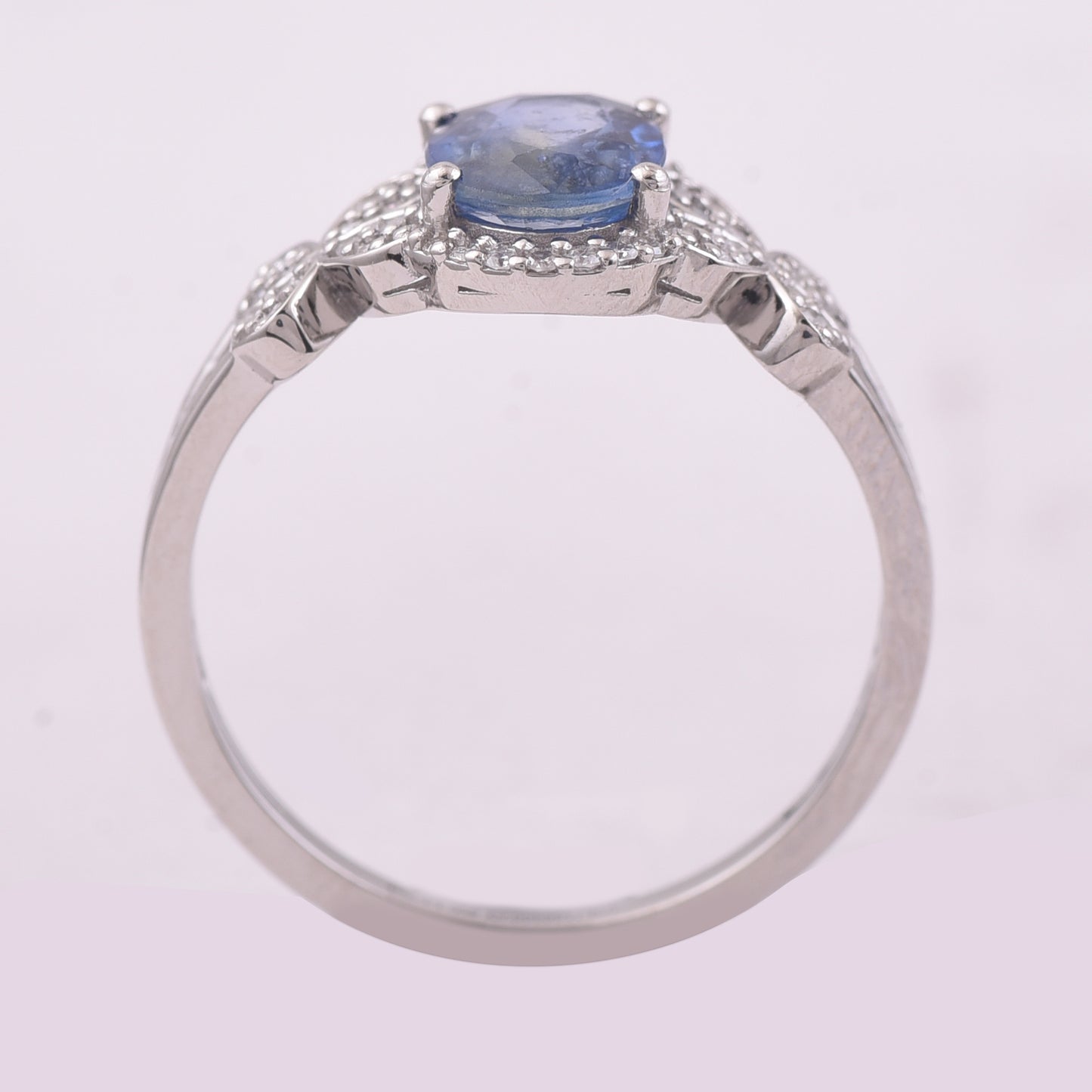 1.36 Ct Oval Mixed Cut Natural Sapphire 950 Platinum Ring