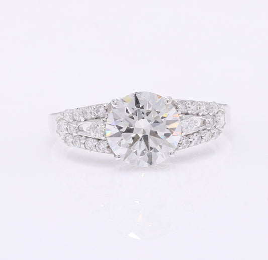 2.45 Carats Lab Grown Diamond 14K Gold Ring