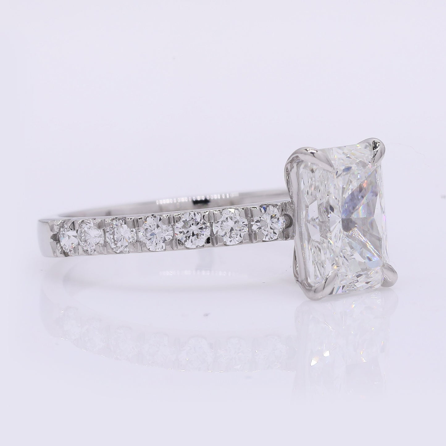 2.46 Carats Lab Grown Diamond 950 Platinum Ring
