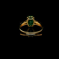 2.75 Ct Octagon Step Cut Natural Emerald 14K Gold Ring