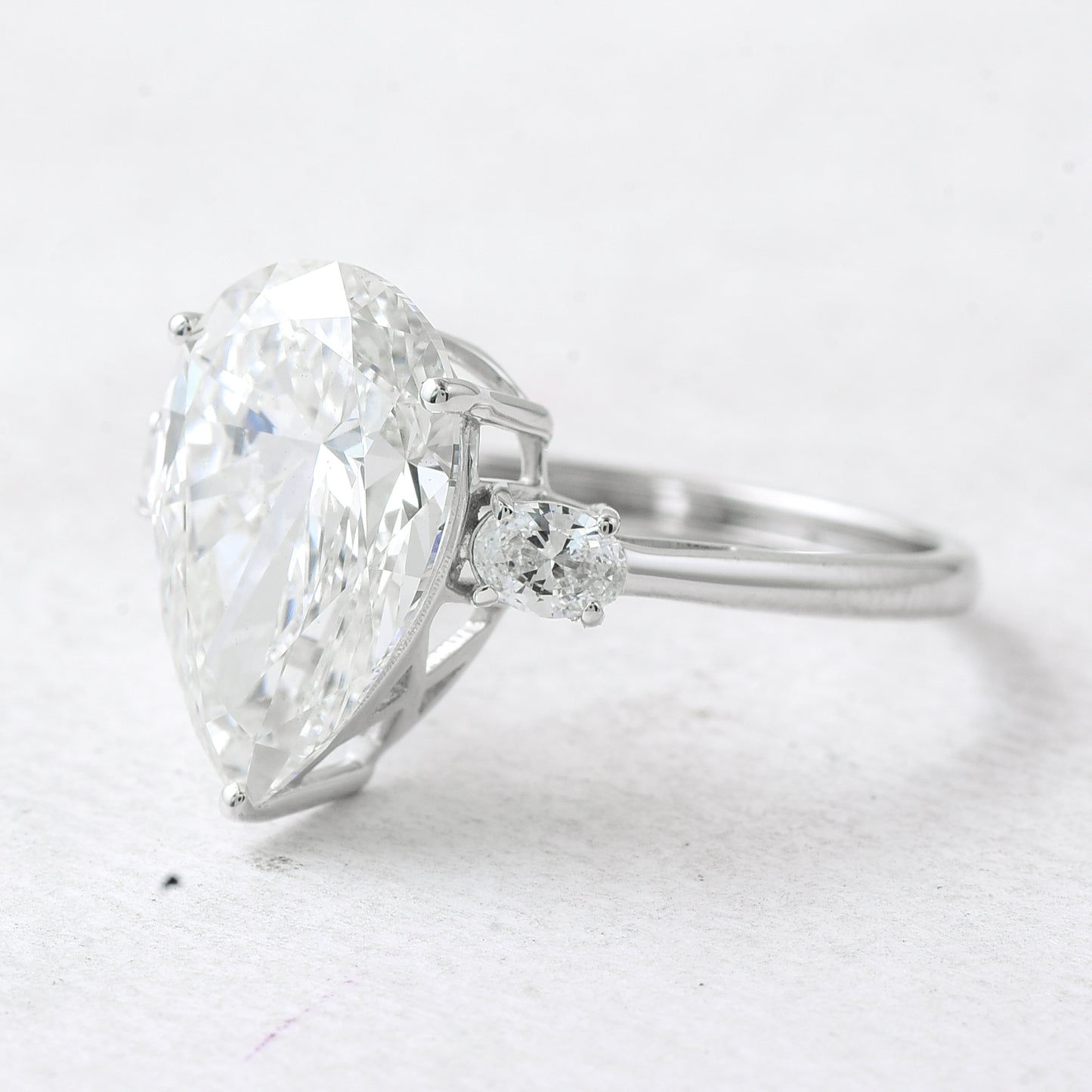 4.78 Ct Pear Lab Grown Diamond 14K Gold Ring