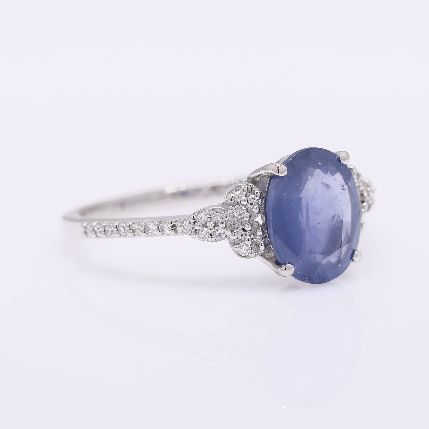1.92 Ct Oval Mixed Cut Natural Sapphire 950 Platinum Ring