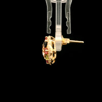 2.43 Ct Round Tourmaline 14K Gold Earrings
