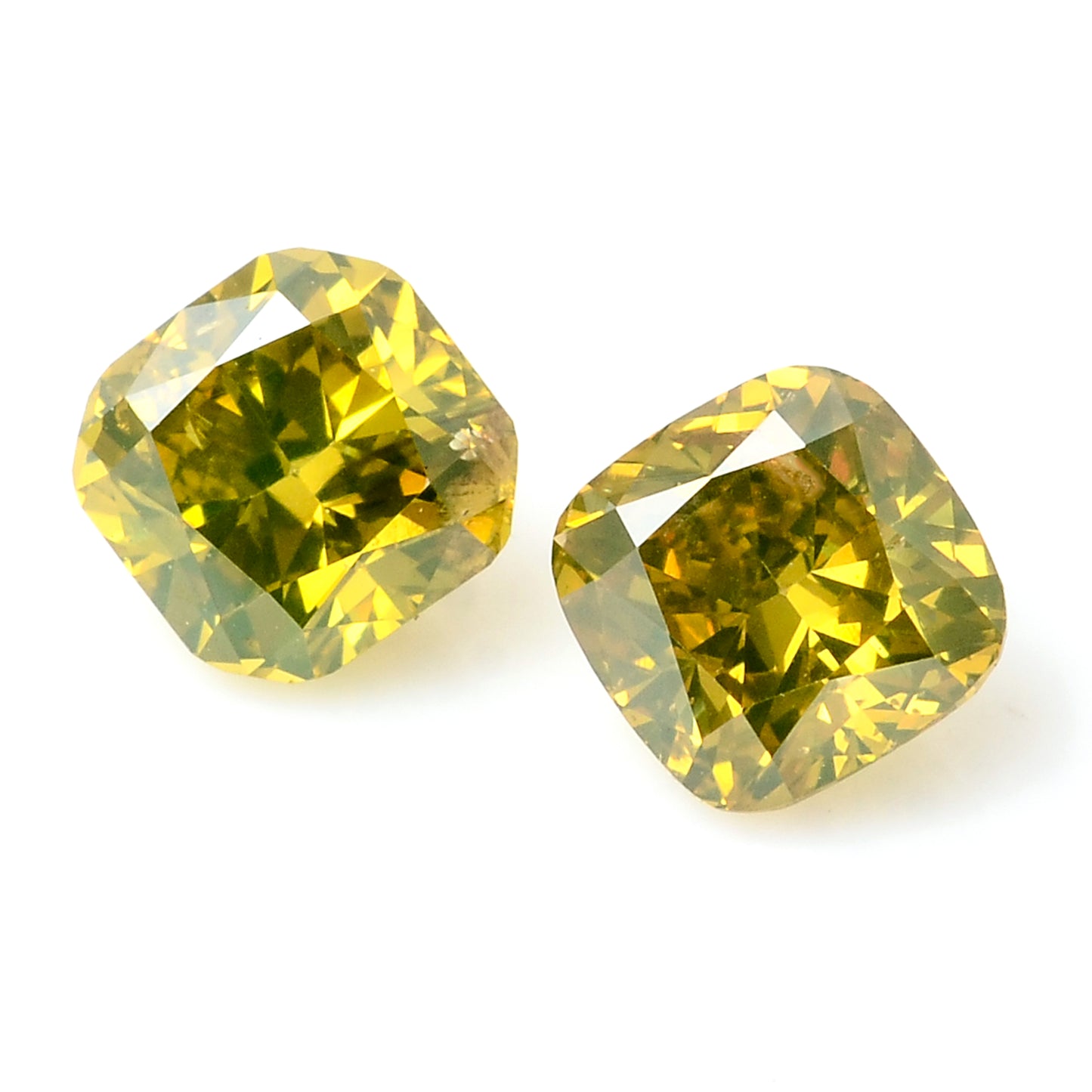0.73 Carat Yellow Diamond Cushion Loose Gemstone
