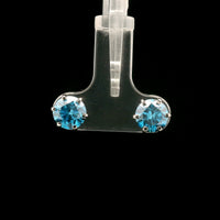 2.26 Carats Blue Lab Grown Diamond 14K Gold Earrings