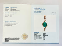 1.16 Ct Oval Natural Emerald 14K Gold Pendant