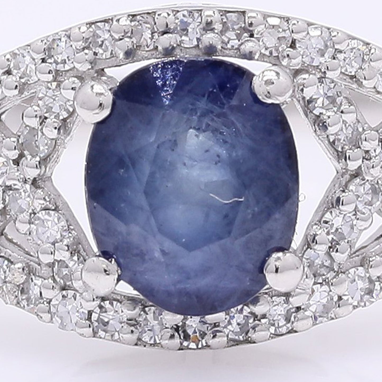 1.36 Ct Oval Mixed Cut Natural Sapphire 950 Platinum Ring