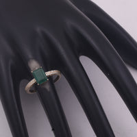 1.71 Ct Octagon Step Cut Natural Emerald 14K Gold Ring