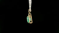 3.62 Ct Cushion Natural Emerald 14K Gold Pendant